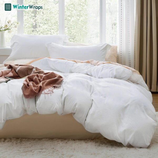 Winterwraps King Size Soft Prewashed King Duvet Cover Set 3 Pieces 1 Duvet Cover 104"x90" with Zipper