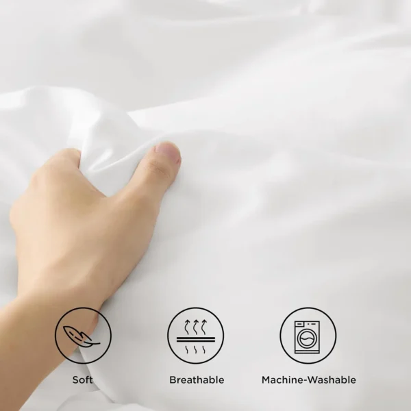 Winterwraps Polyester & Rayon Derived from Bamboo Cooling Duvet Cover Set, 1 Duvet Cover & 2 Pillow - Image 6