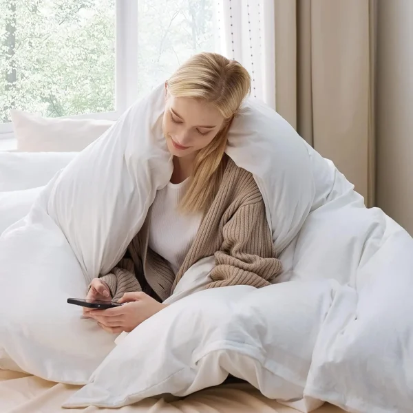 Winterwraps King Size Soft Prewashed King Duvet Cover Set 3 Pieces 1 Duvet Cover 104"x90" with Zipper - Image 4